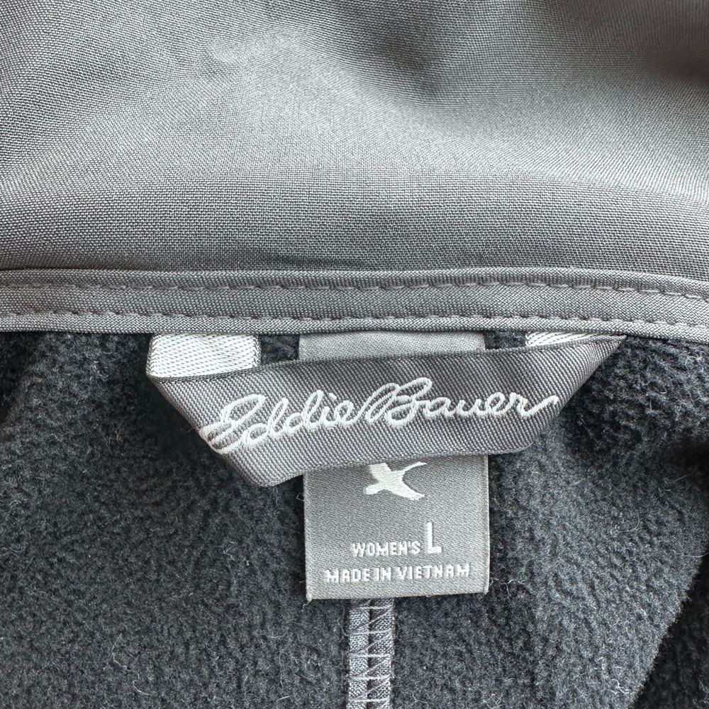 Eddie Bauer ‘Windfoil Elite’ Hooded Fleece Lined Gray Trench Coat | SIZE L - Picture 8 of 11